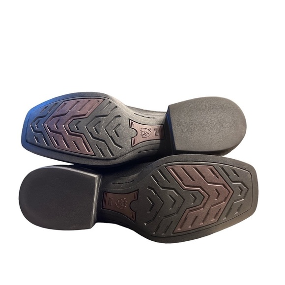 Ariat Heritage Roper Wide Square Toe Black Deertan 12D Like New - Picture 9 of 9